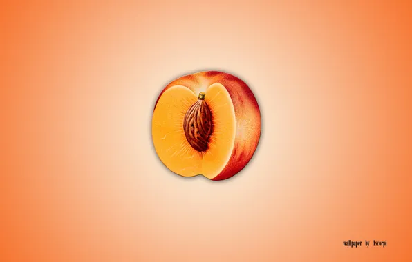 Picture food, minimalism, peach, peach