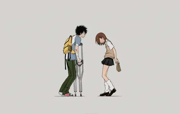 Girl, background, guy, To Aru Majutsu No Index