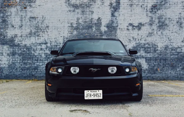 Black, lights, Ford, Mustang, Ford Mustang, black, Ford