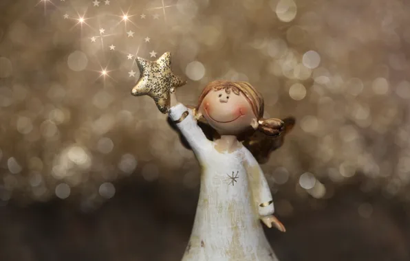 Picture stars, light, holiday, Christmas, angel