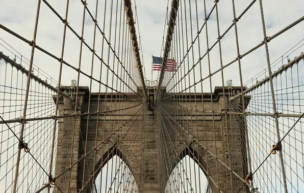 Picture United States, New York, Brooklyn Bridge
