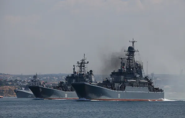 Sevastopol, Navy day, amphibious ships
