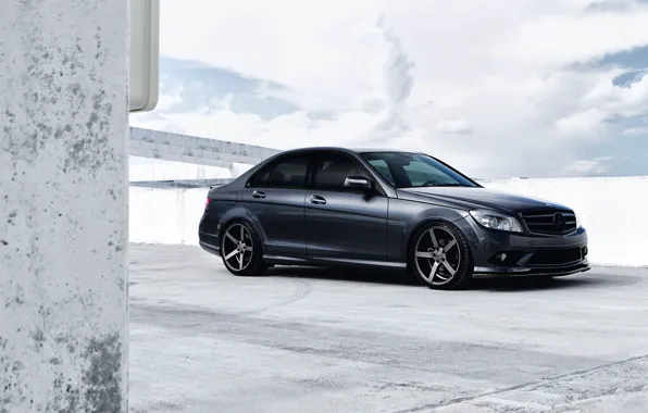 Picture Auto, Black, Machine, Tuning, Mercedes, Sedan, Mercedes Benz, C Class