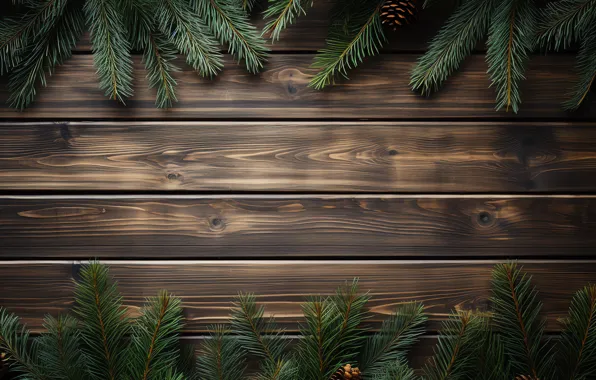 Branches, tree, Board, Christmas, New year, needles, bumps, coniferous