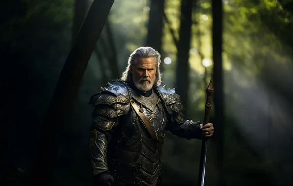 Picture warrior, portrait, male, medieval times