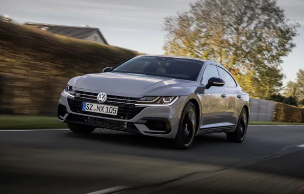 Road, grey, coupe, Volkswagen, liftback, 2020, Arteon, 4Motion