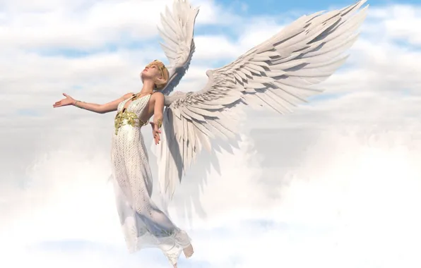 Heaven, angel, toga