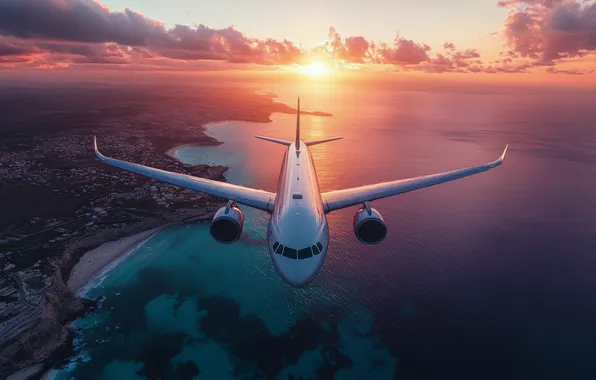 Flight, aviation, the plane, technique, AI art, neural network