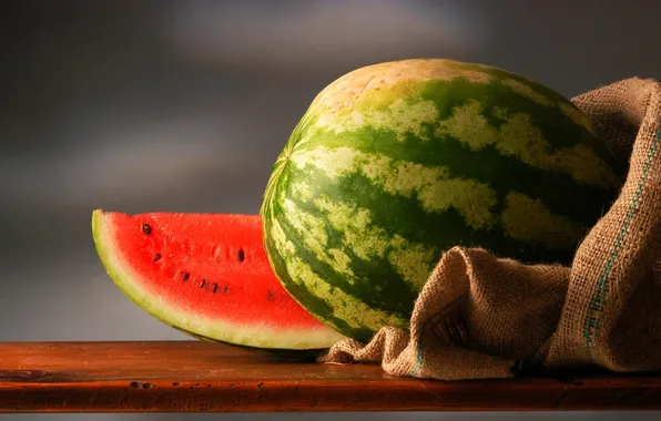 Picture watermelon, the flesh, bag, slice