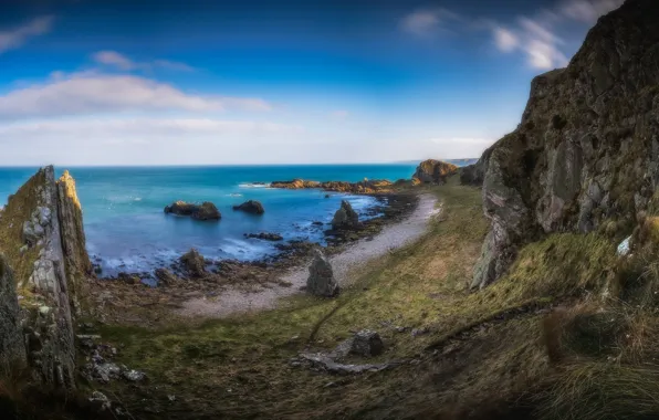 Picture rocks, coast, Scotland, Scotland, Cullen