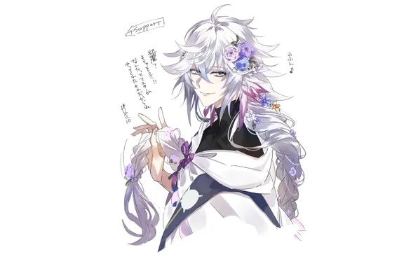 Portrait, white background, MAG, Merlin, Fate / Stay Night, Fate / Grand Order, The destiny …