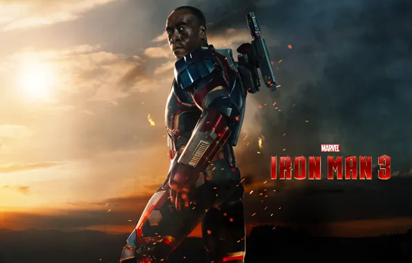 Picture iron man 3, Don Cheadle, War Machine, James Rhodes