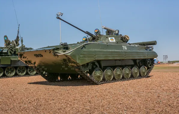 Picture polygon, BMP-2, The Russian Army, exhibition of military equipment