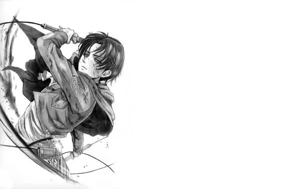 Figure, anime, art, Attack Of The Titans, Shingeki No Kyojin, Levi Ackerman, Levi, corporal