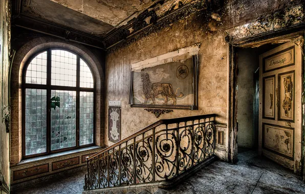 Background, home, ladder