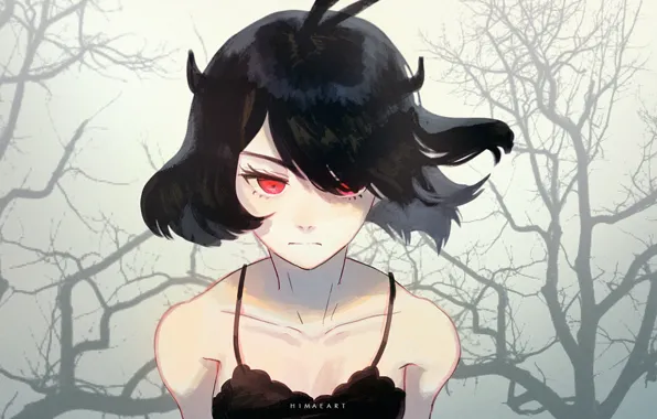 Picture girl, horn, Nero, Black Clover, Secre Swallowtail