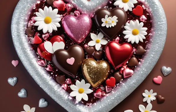 Love, flowers, holiday, heart, heart, hearts, heart, Valentine's Day
