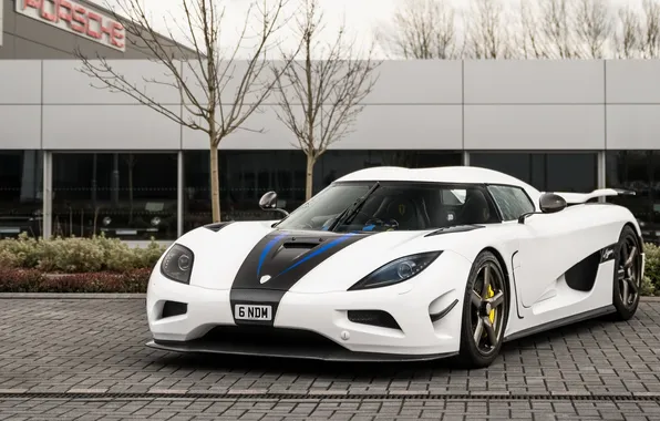 Picture Koenigsegg, White, Agera