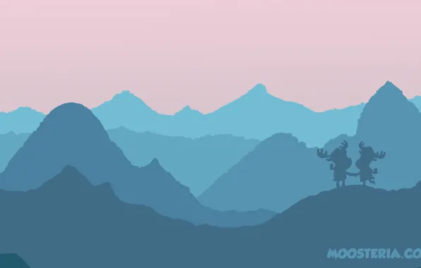 Love, nature, sunset, mountains, funny, moose, moosteria, cute moose