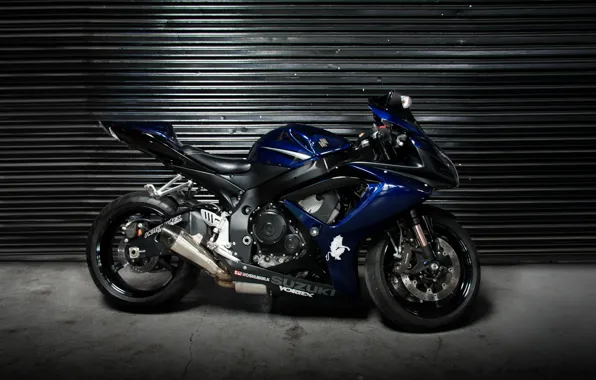 Picture blue, motorcycle, profile, Supersport, suzuki, bike, blue, Suzuki