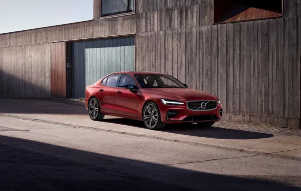 Picture Volvo, Volvo, 2018, sports sedan, Volvo S60, Red metallic