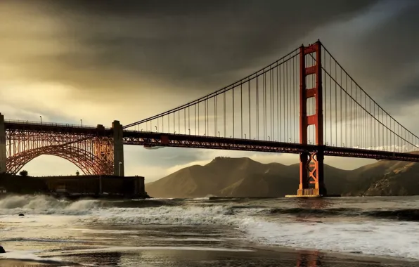 Clouds, Bridge, Bay, San Francisco, Golden Gate