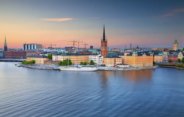 Picture water, building, yacht, Stockholm, Sweden, promenade, Sweden, Stockholm