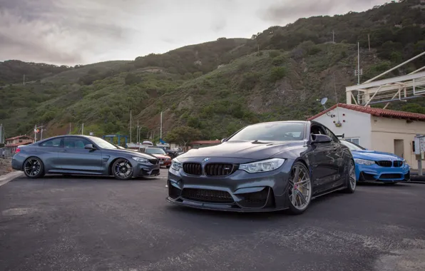 BMW, Blue, Trio, Gray, F82, Sight