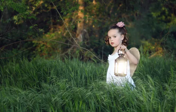 Picture mood, lamp, girl