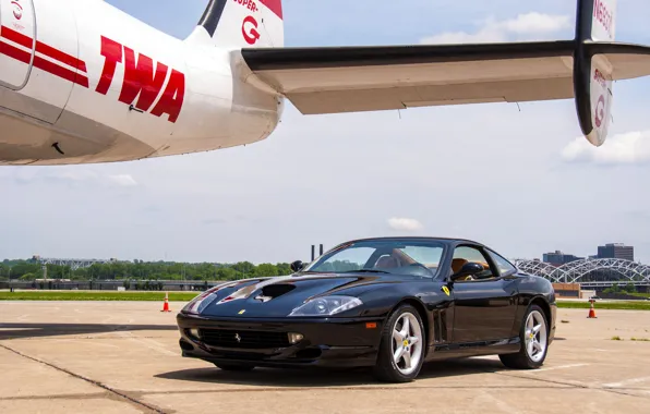 Ferrari, Black, 550, Maranello, 1996