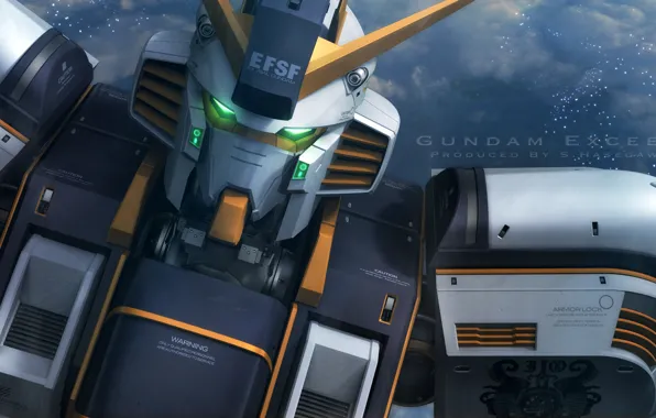 The sky, robot, Mobile Suit Gundam
