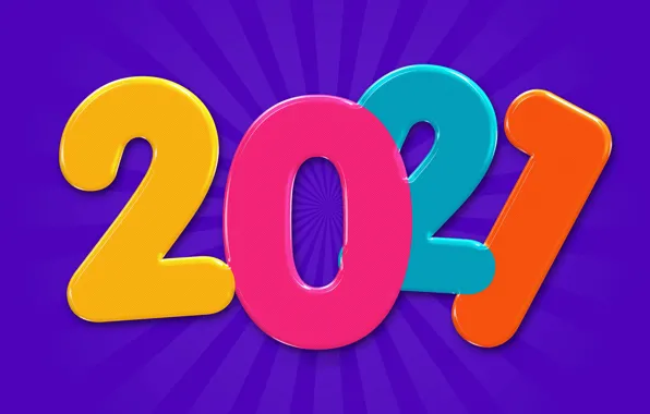 Background, figures, New year, 2021
