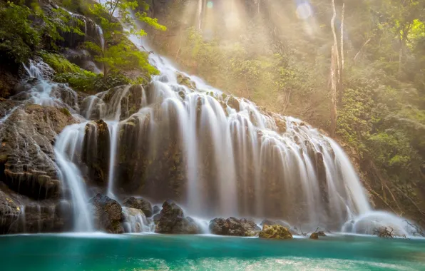 Picture squirt, waterfall, Indonesia, Lapopu