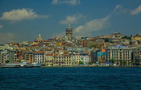 Strait, home, Istanbul, Turkey, Galata tower