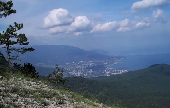 Picture mountains, Clouds, beauty