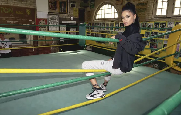 Look, pose, makeup, figure, Adriana Lima, Adriana Lima, the ring, ropes