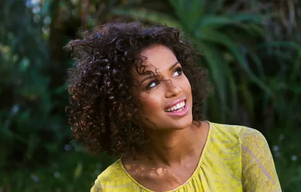 Wallpaper girl, smile, actress, Gugu Mbatha-Raw for mobile and desktop