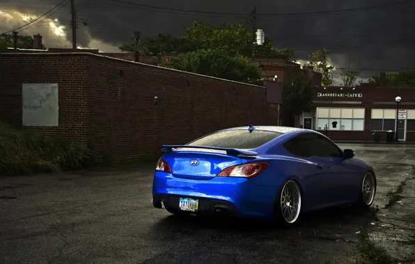 Picture blue, tuning, Hyundai, Coupe, blue, Genesis, Hyundai