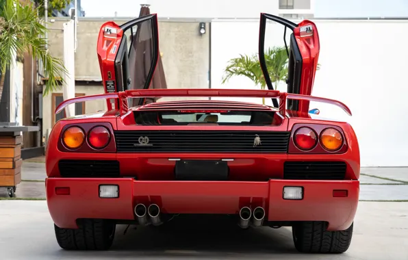 Picture Lamborghini, Diablo, rear view, Lamborghini Diablo SE30