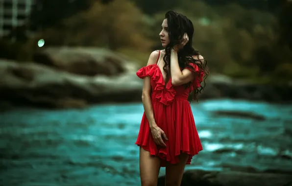 Picture girl, pose, background
