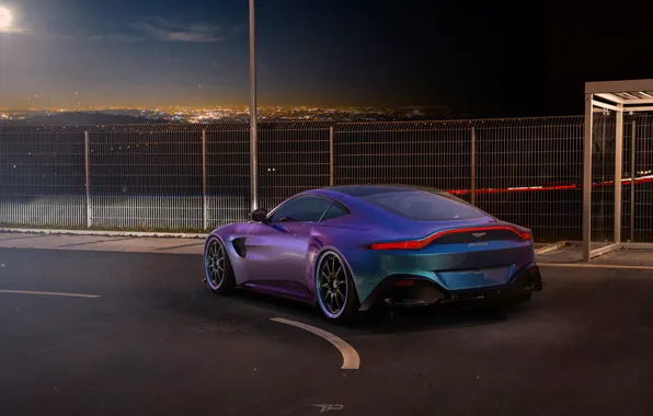 Aston Martin, Auto, Vantage, Night, Blue, Machine, Rendering, Aston Martin Vantage