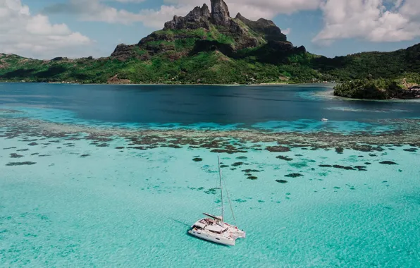 The ocean, coast, island, resort, Laguna, Bora