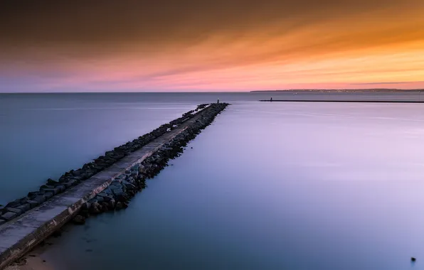 Picture minimal, sunset, portugal, algarve, atlantic ocean