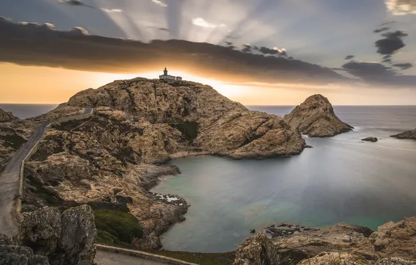 Lighthouse, Corsica, Isula Rossa, Meeting with Pierrot