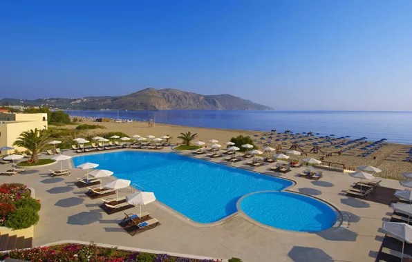 Picture sea, beach, pool, Greece, Crete