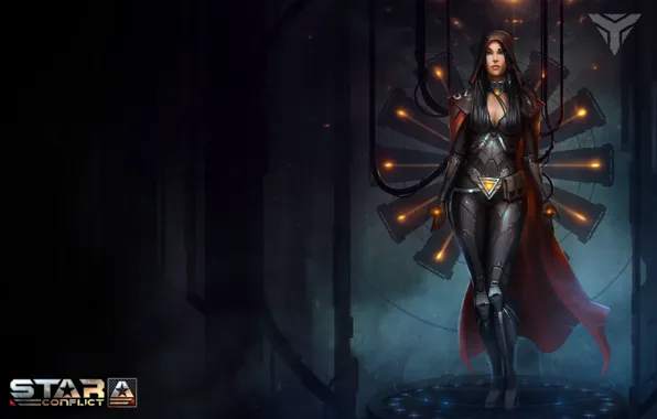 Fiction, brunette, armor, metal, threat, Jericho, online, MMO