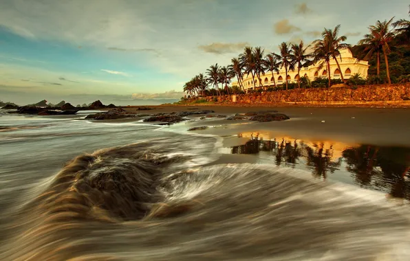 Picture sea, summer, landscape, shore