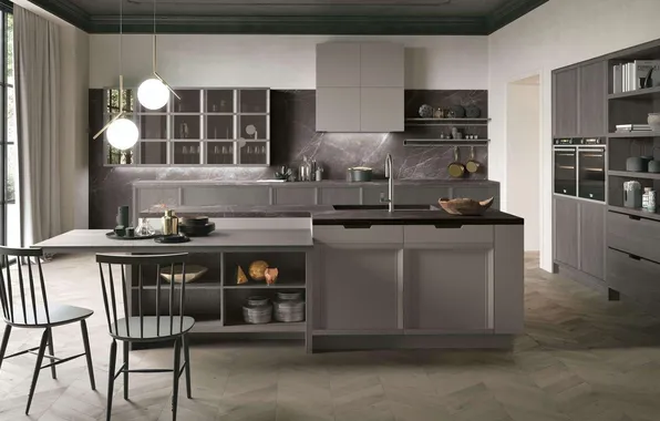 Style, Villa, interior, Italy, kitchen, dining room, dining area, Italian design