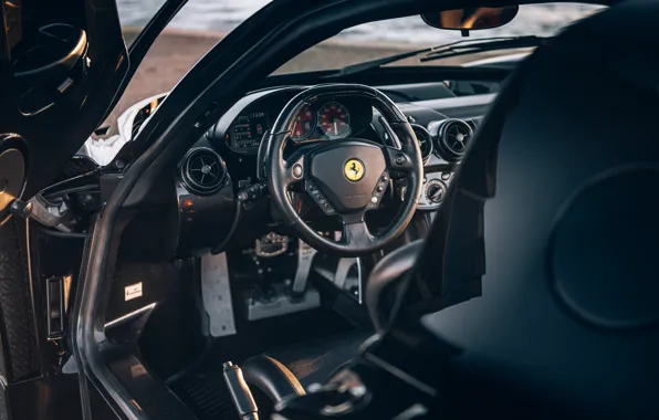 Picture Ferrari, logo, Ferrari Enzo, Enzo, steering wheel