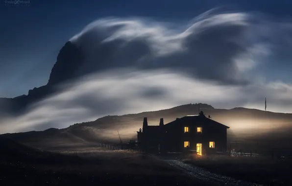 The sky, light, mountains, night, the wind, home
